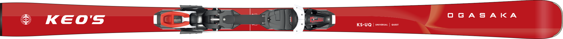 【ディズレンタルプラン・延長可】 OGASAKA SKI 《KS-UQ/RD+PRD12GW 165cm》 オールラウンドモデル ビンディング付き 25-26